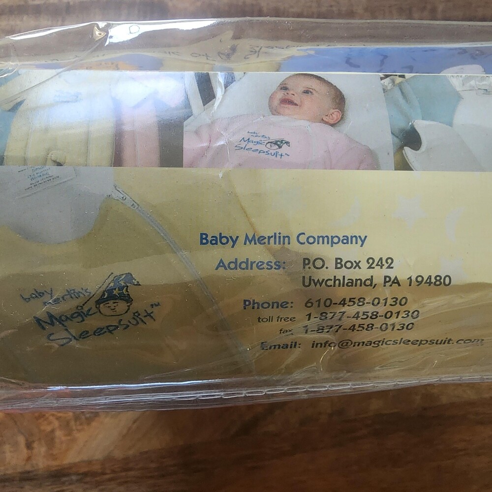 NEW Baby Merlin's Magic Sleepsuit Boys 6-9 Months Blue Fleece Swaddle Transition - Picture 4 of 7